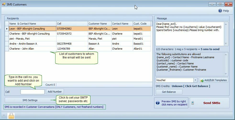 BUlk SMS Form