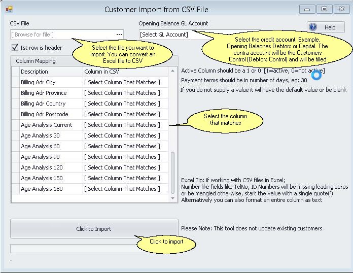 Customer Import